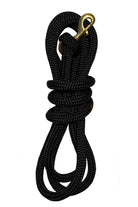 Black Leadrope-leadrope-Free Riding Neckropes-solid brass-FR Equestrian